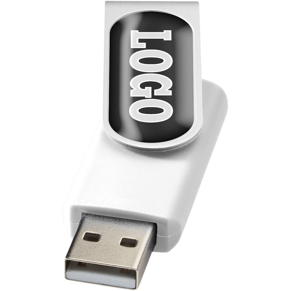 Rotate Doming USB-Stick - weiss