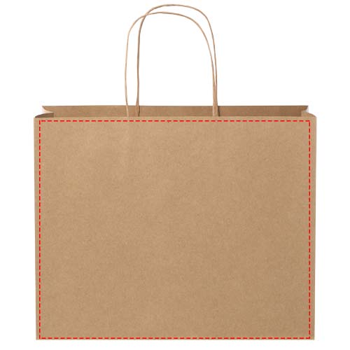 Kraftpapiertasche 120 g/m² mit gedrehten Griffen – 31 × 12 × 25 cm