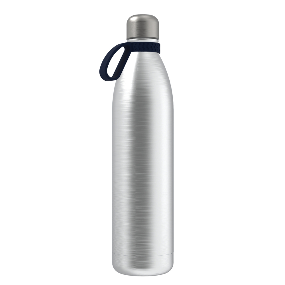 Thermotrinkflasche RETUMBLER-NIZZA XXL - silber, marineblau