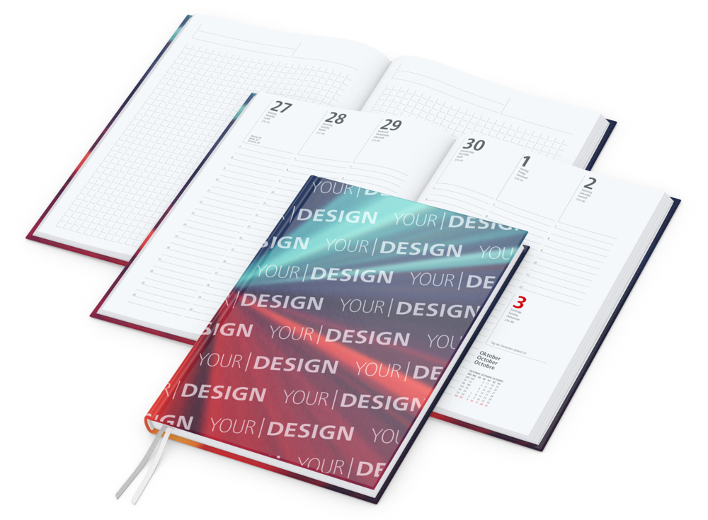 Wochenkalender vorne + Notizen hinten Note-Hybrid, A5, matt