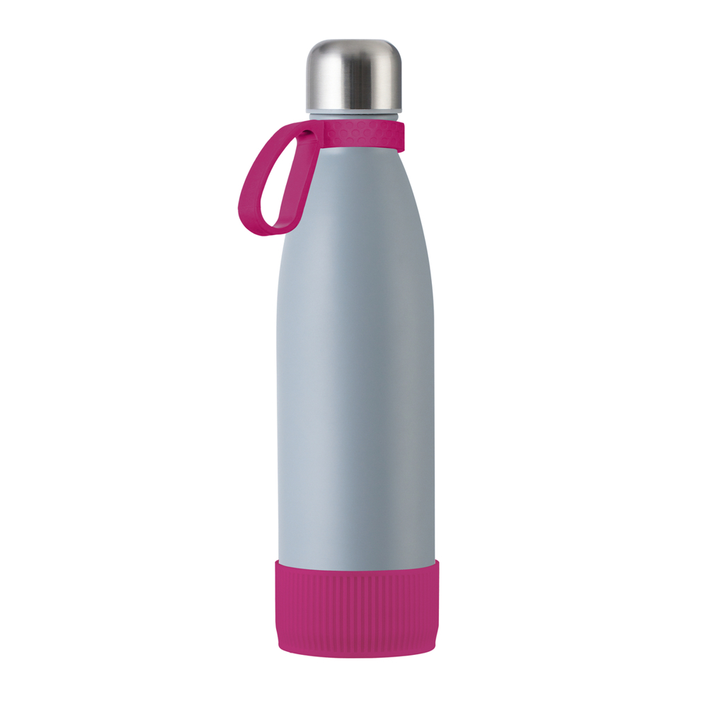 Trinkflasche RETUMBLER-myTOULON - magenta, grau