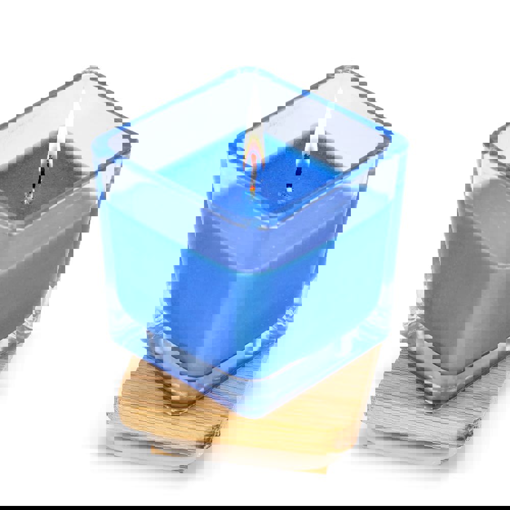 Chakra Kerze auf pflanzlicher Basis im Glasgefäß