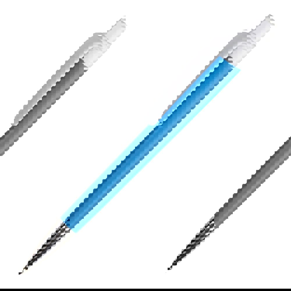 Kugelschreiber Prisma mit NFC-Tag - Blau / Weiss