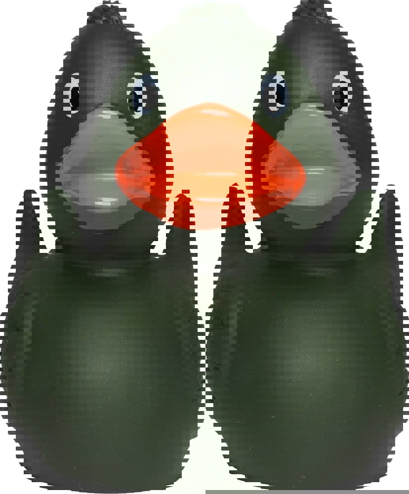 Quietsche-Ente, olivgrün, 7,5 cm