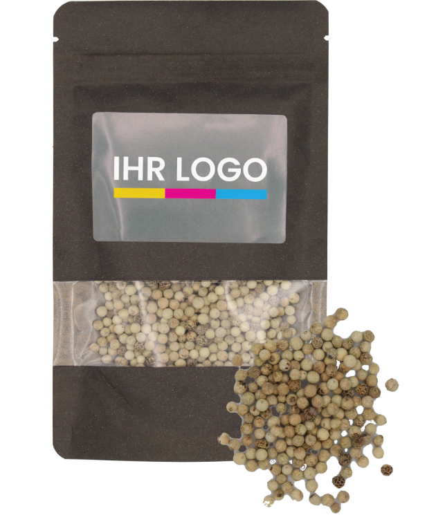 Pfeffer weiß im Doypack groß Schwarz