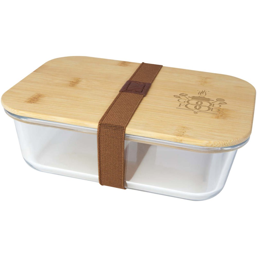 Roby 1000 ml Glas Lunchbox mit Bambusdeckel