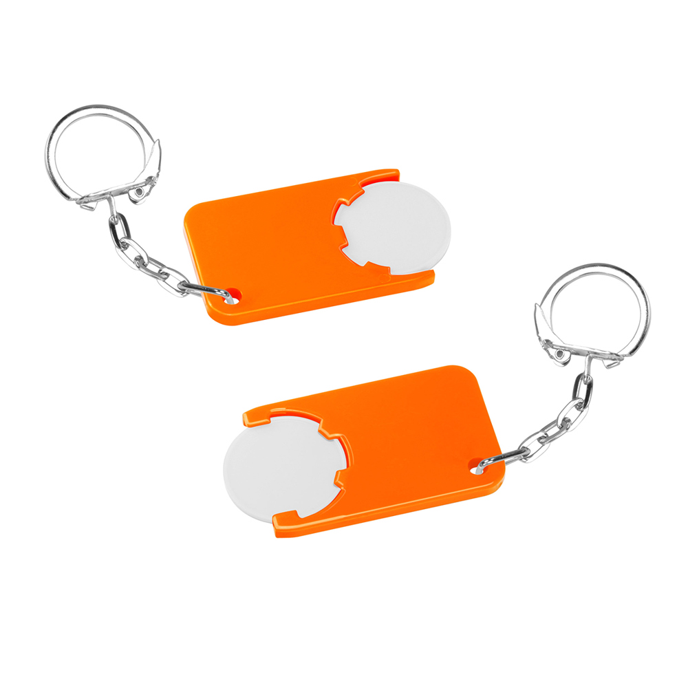 Chiphalter mit 1€-Chip "Beta" - Weiß/Orange