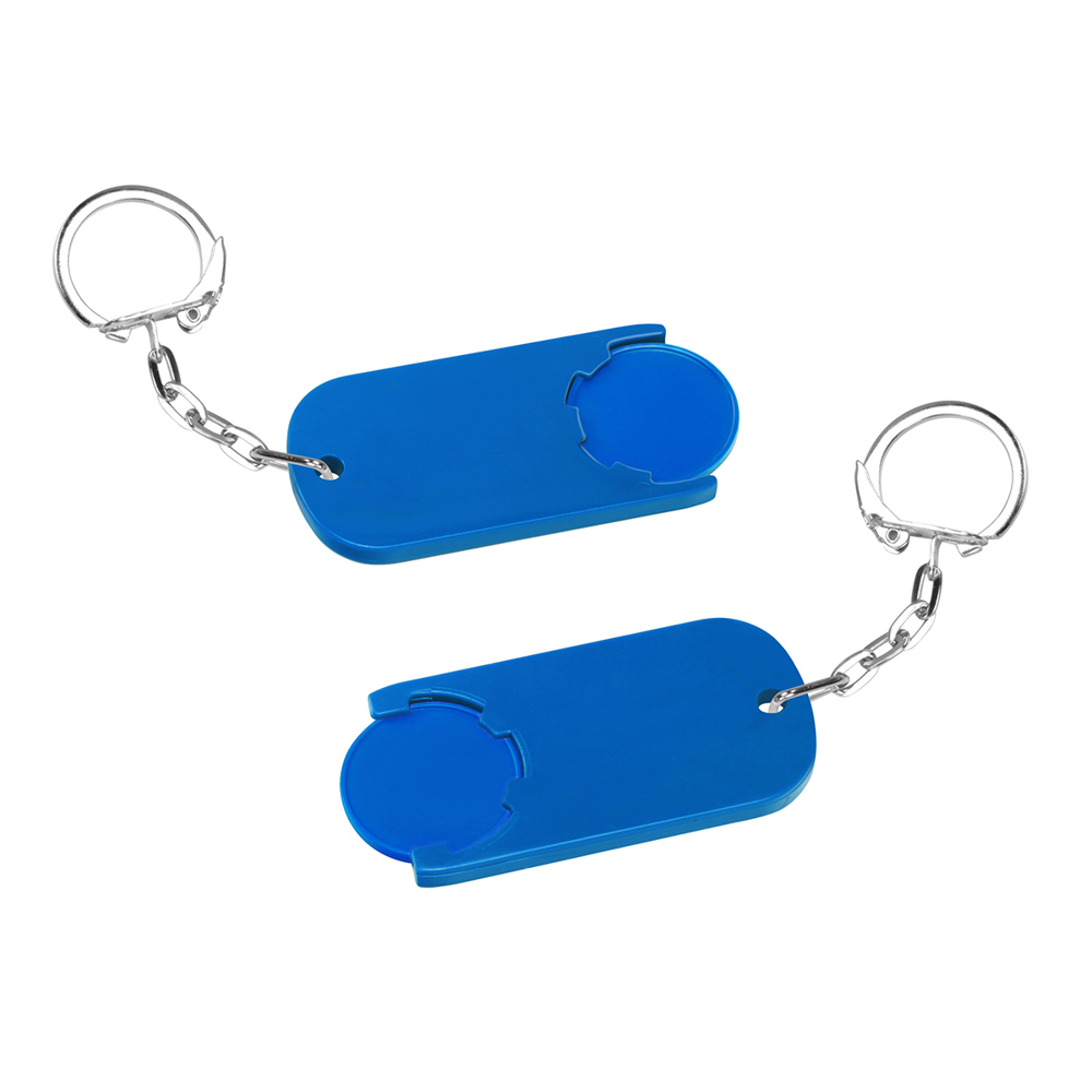 Chiphalter mit 1€-Chip "Alpha" - blau/blau