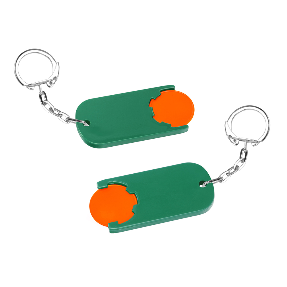 Chiphalter mit 1€-Chip "Alpha" - orange/grün