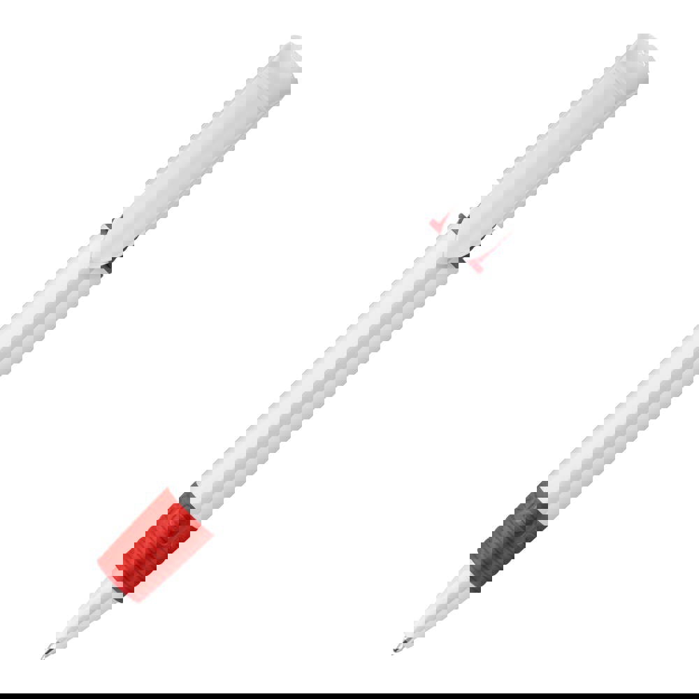 Kugelschreiber S40 Grip hardcolour - Weiss / Rot