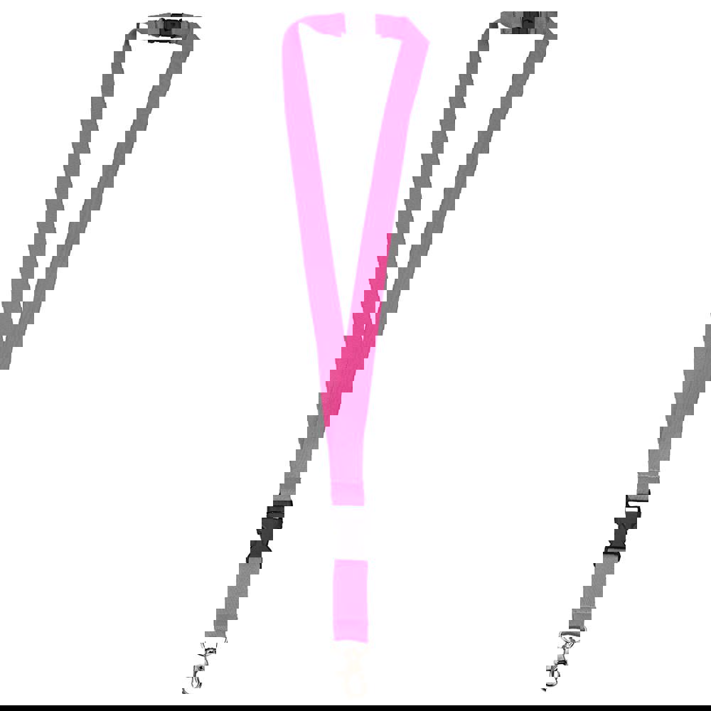 Polyester-Lanyard 20mm mit Schnalle und Haken - Neon Sortiment / Purple