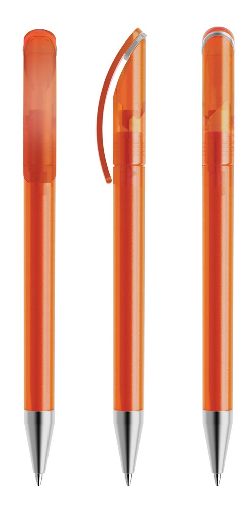 Prodir DS3TFS Frosted with Satin Metal Nose-Cone - Orange gefrostet