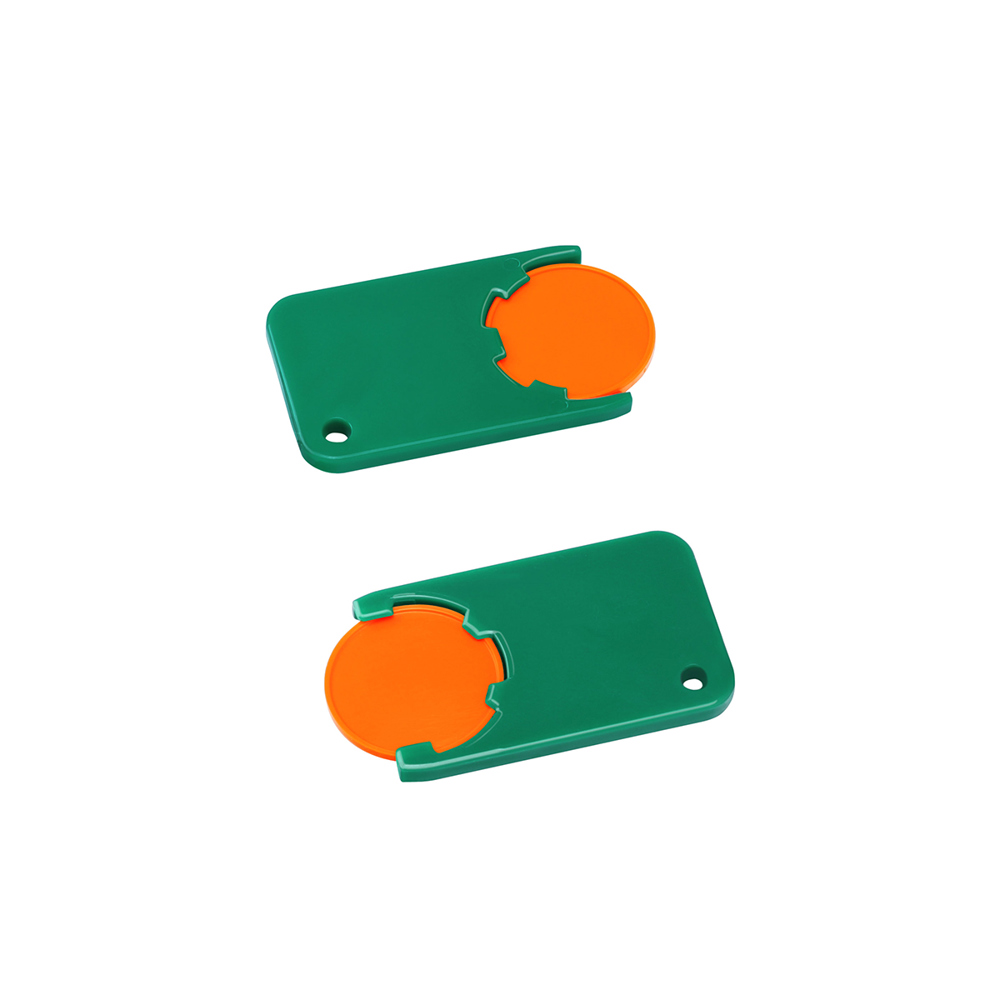 Chiphalter mit 1€-Chip "Beta" - orange/grün