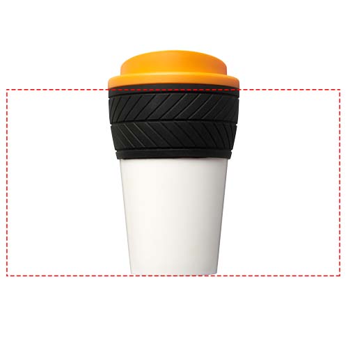 Brite-Americano® 350 ml Isolierbecher mit Schutzring Reifen-Design