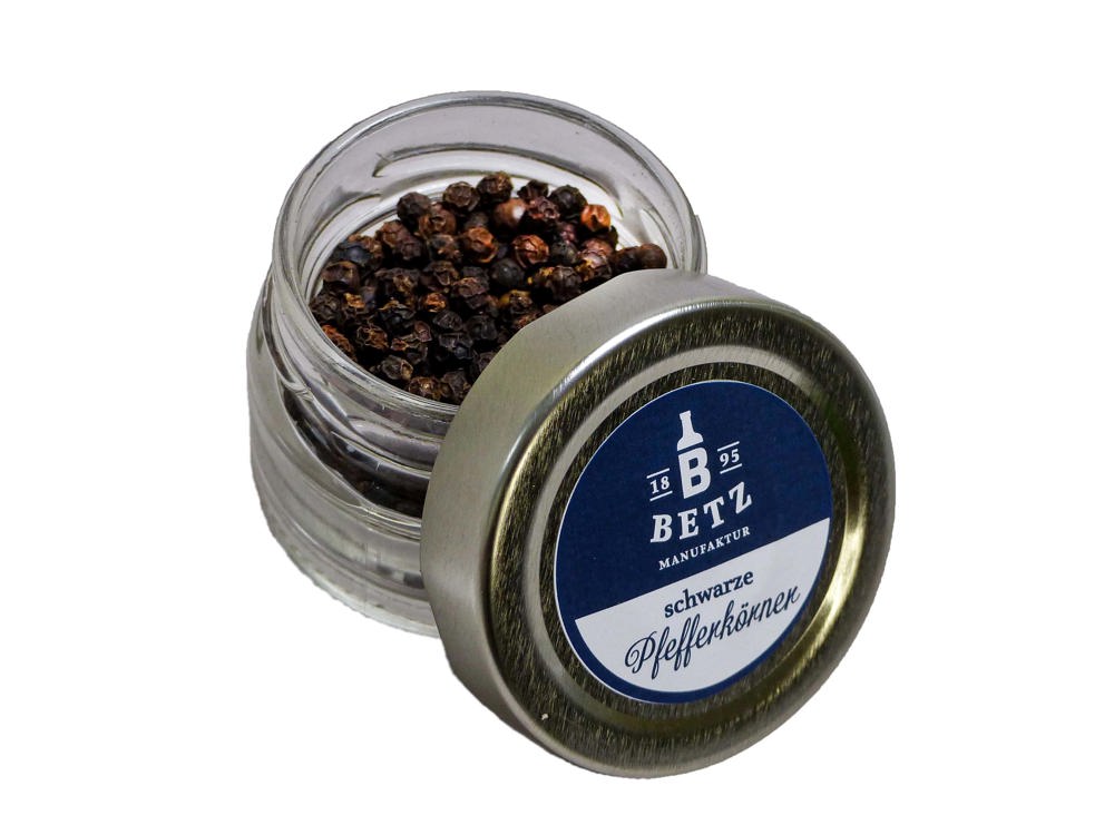 Schwarzer Pfeffer ganz im Schraubglas, 30 g