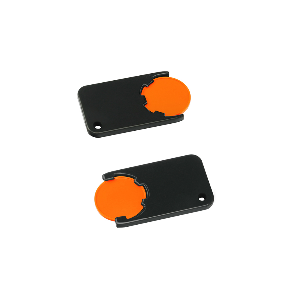 Chiphalter mit 1€-Chip "Beta" - orange/schwarz