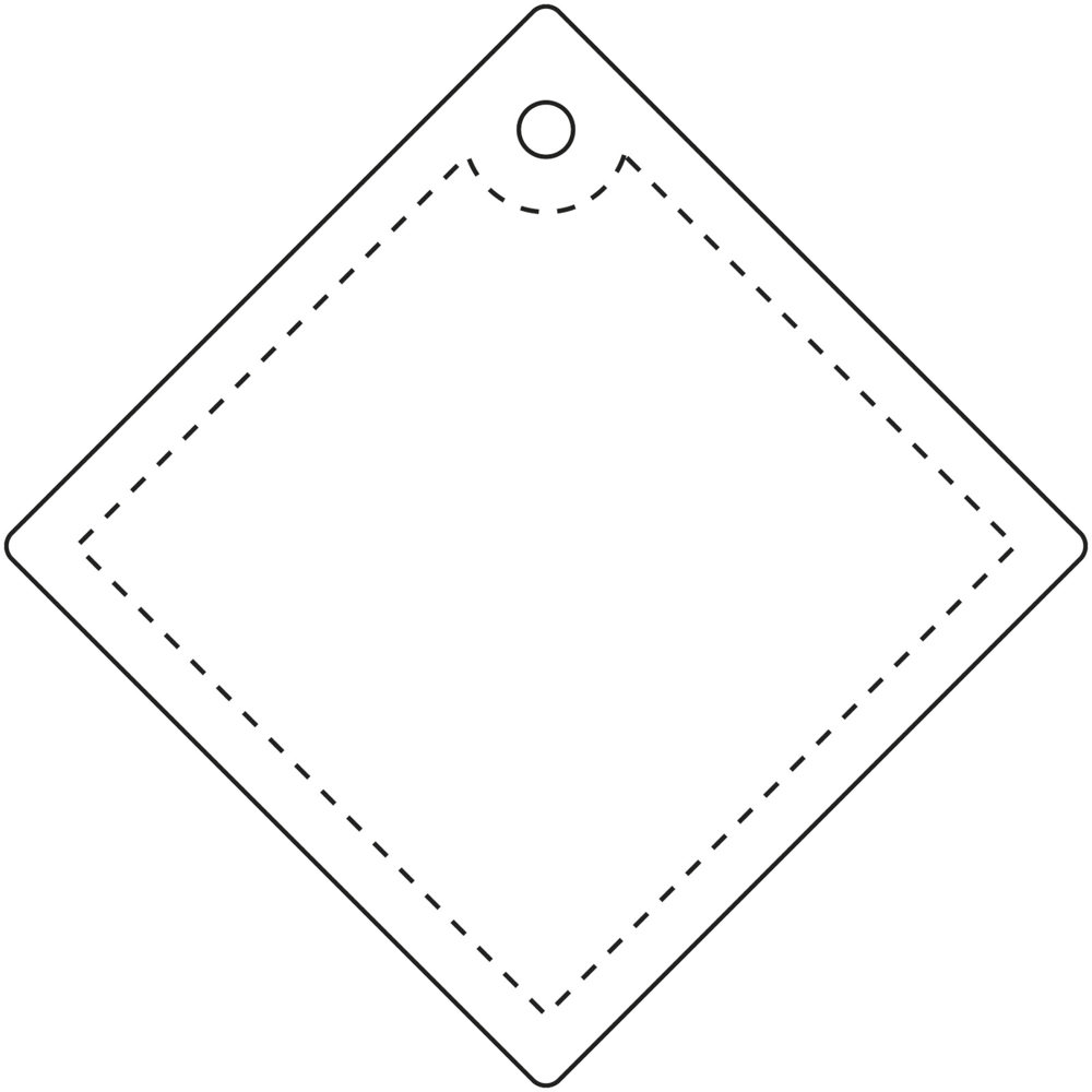 RFX™ H-20 Diamant reflektierender PVC-Anhänger groß