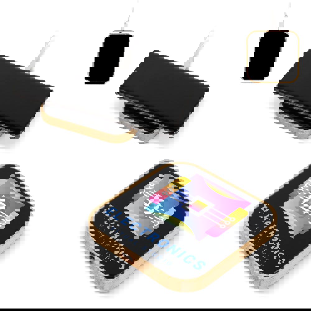 Kabelloses Ladegerät aus Bambus und Glas 10W