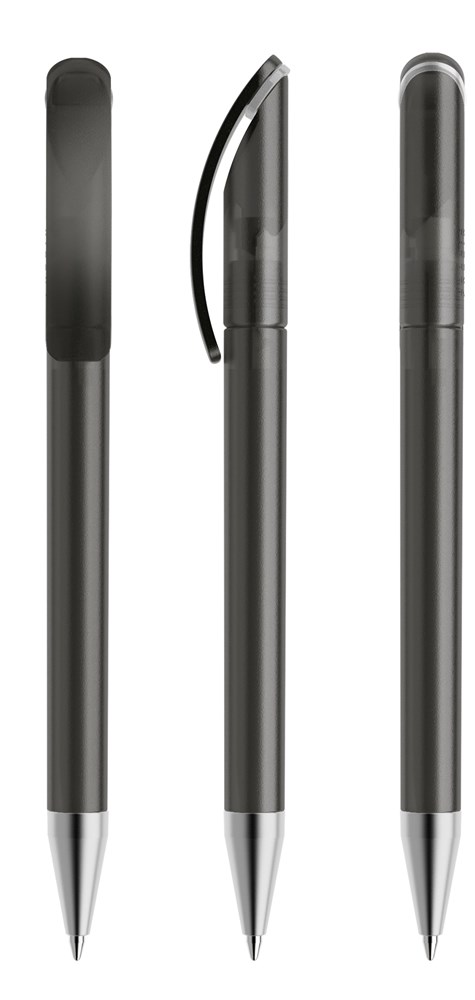 Prodir DS3TFS Frosted with Satin Metal Nose-Cone - Anthrazit gefrostet