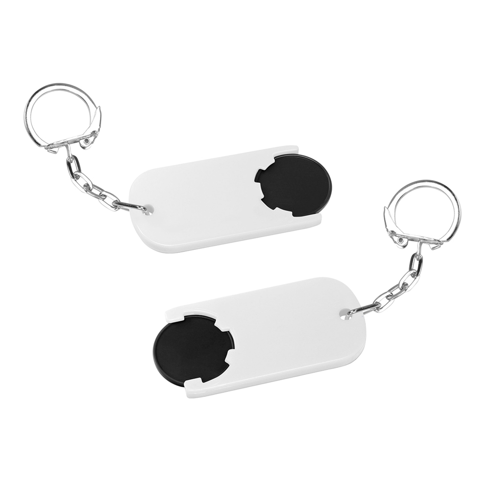 Chiphalter mit 1€-Chip "Alpha" - Schwarz/weiß