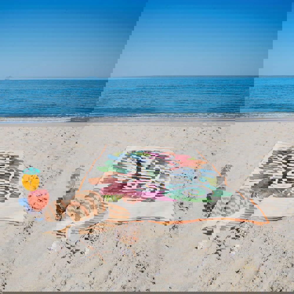 R-PET-Schnelltrocknungs-Strandtuch 100 × 180 cm, Sublimationsdruck