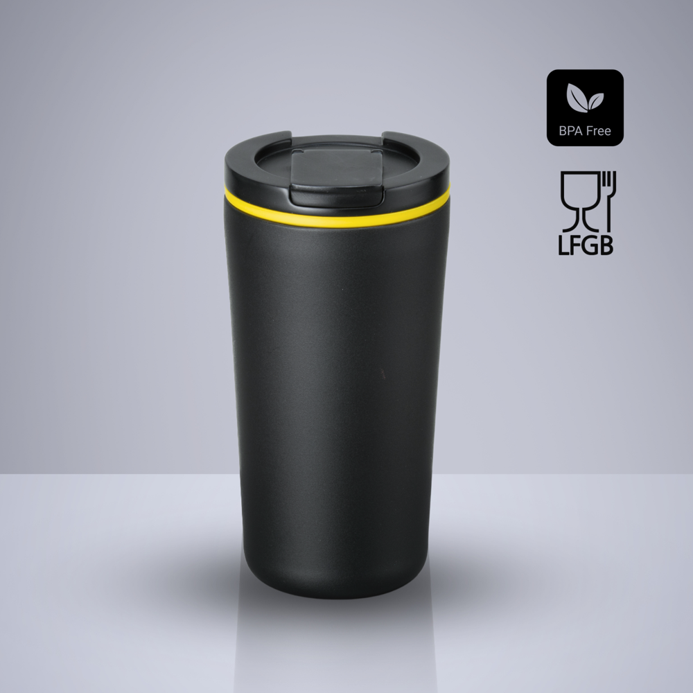 Dynamic Thermobecher mit Kupferschicht, 370 ml - Gelb