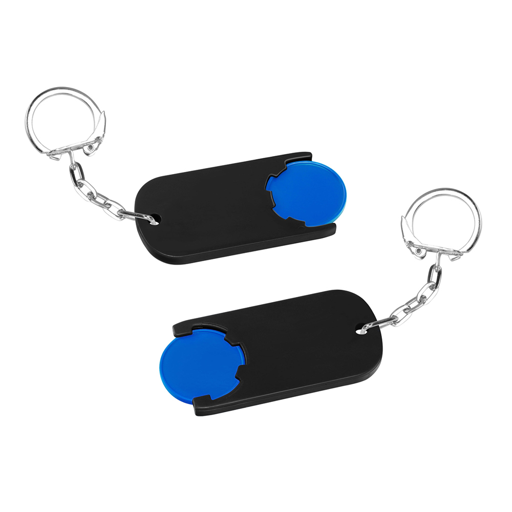 Chiphalter mit 1€-Chip "Alpha" - blau/schwarz