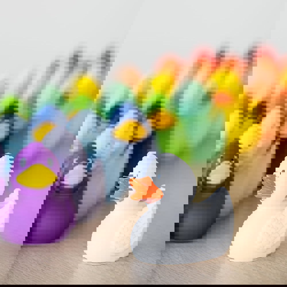 Quietsche-Ente, pastellblau, 7,5 cm