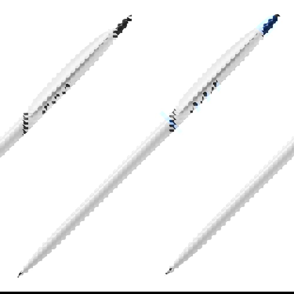 Kugelschreiber S30 hardcolour - Weiss / Dunkelblau