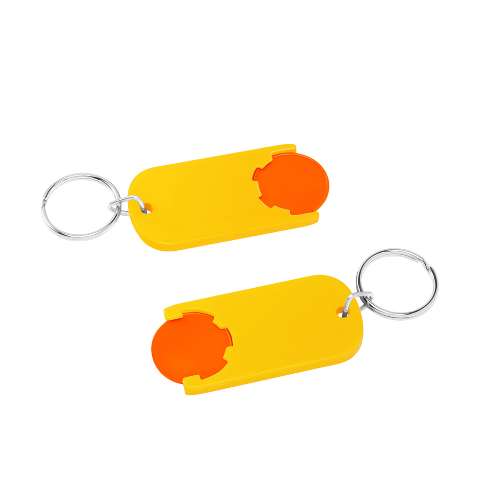 Chiphalter mit 1€-Chip "Alpha" - orange/gelb