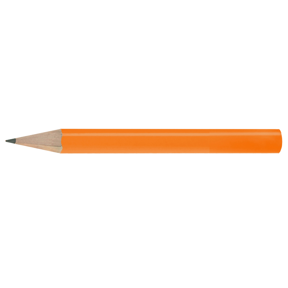 Bleistift, lackiert, rund, kurz - orange