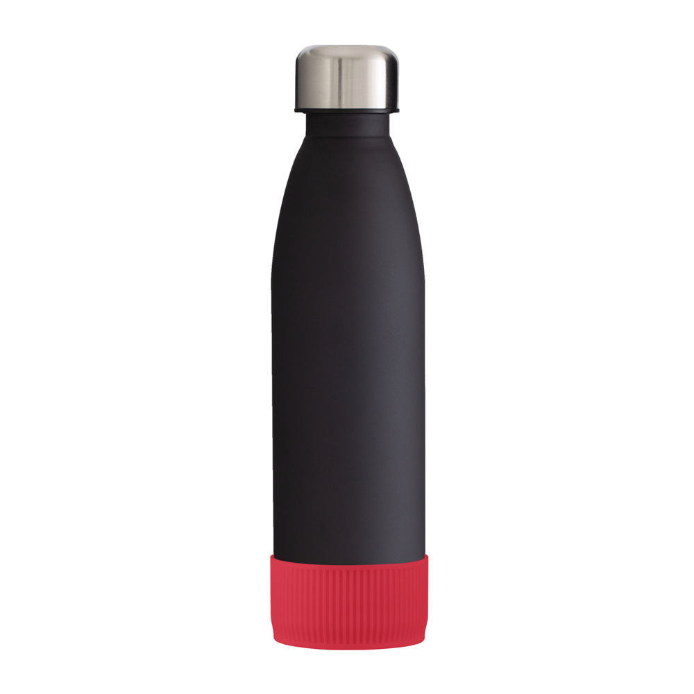 Trinkflasche GLASS - rot, schwarz