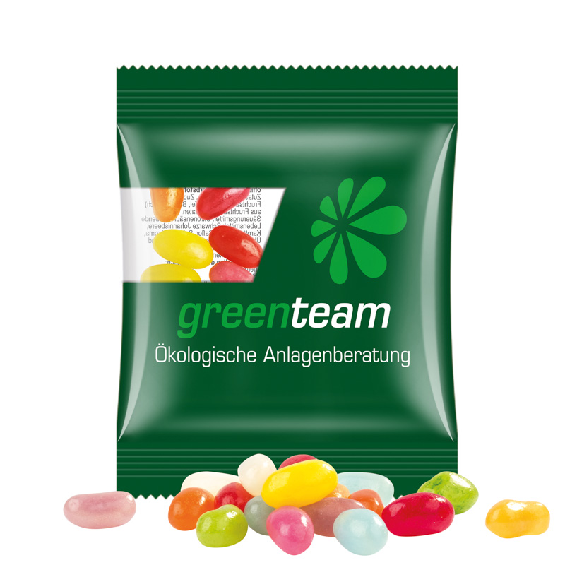 Minitüte 10 g, kompostierbare Folie transparent, Jelly Beans