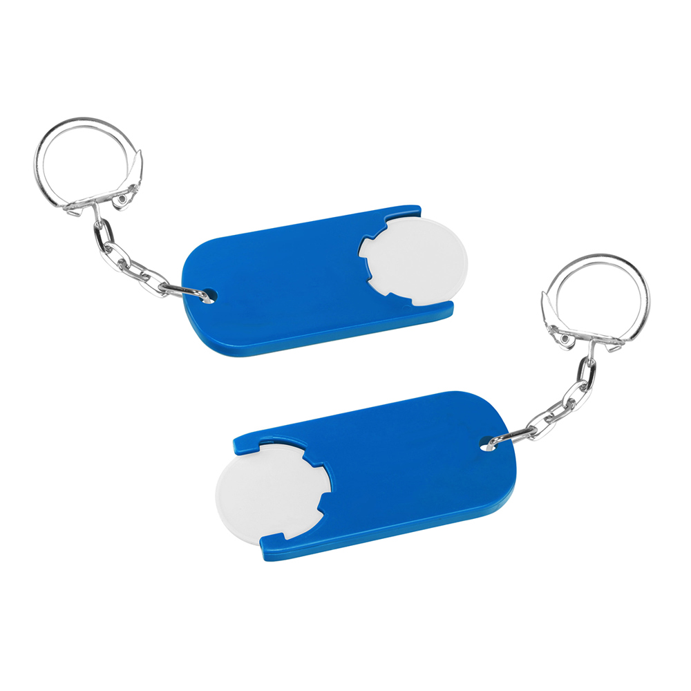 Chiphalter mit 1€-Chip "Alpha" - Weiß/Blau