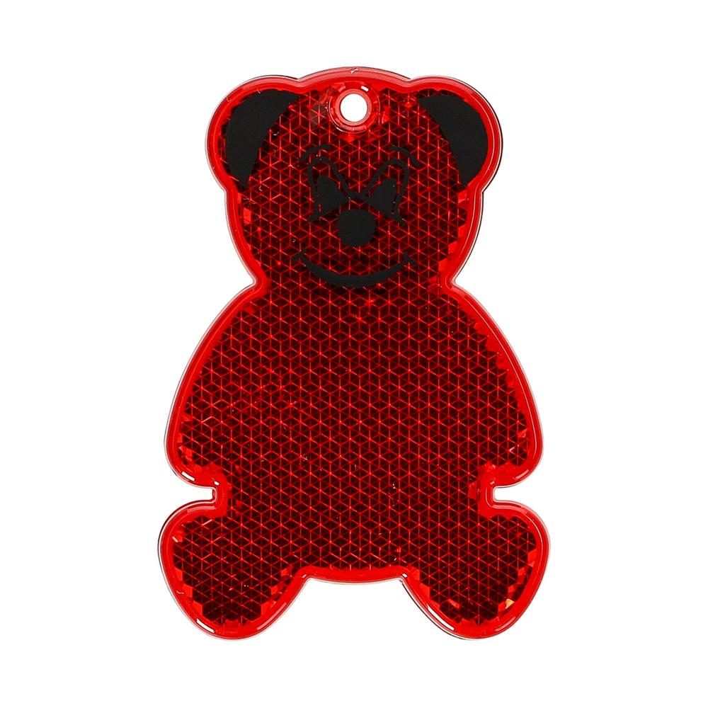 Reflektor "Bär" - transparent-rot
