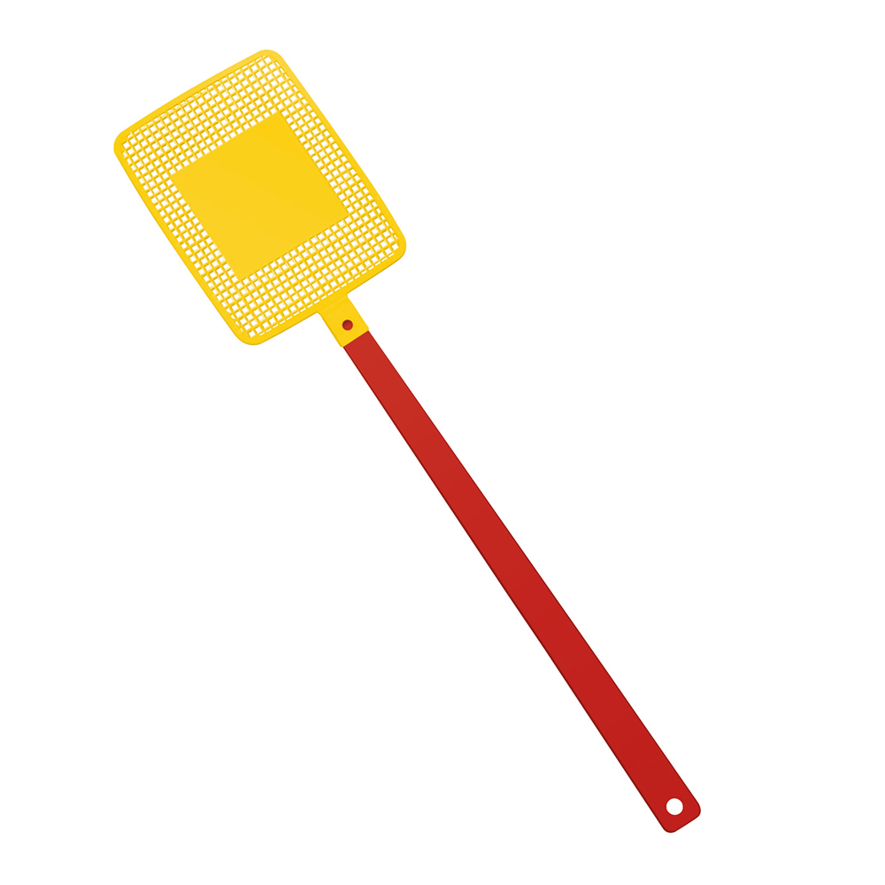 Fliegenklatsche "Rechteck" - rot/gelb