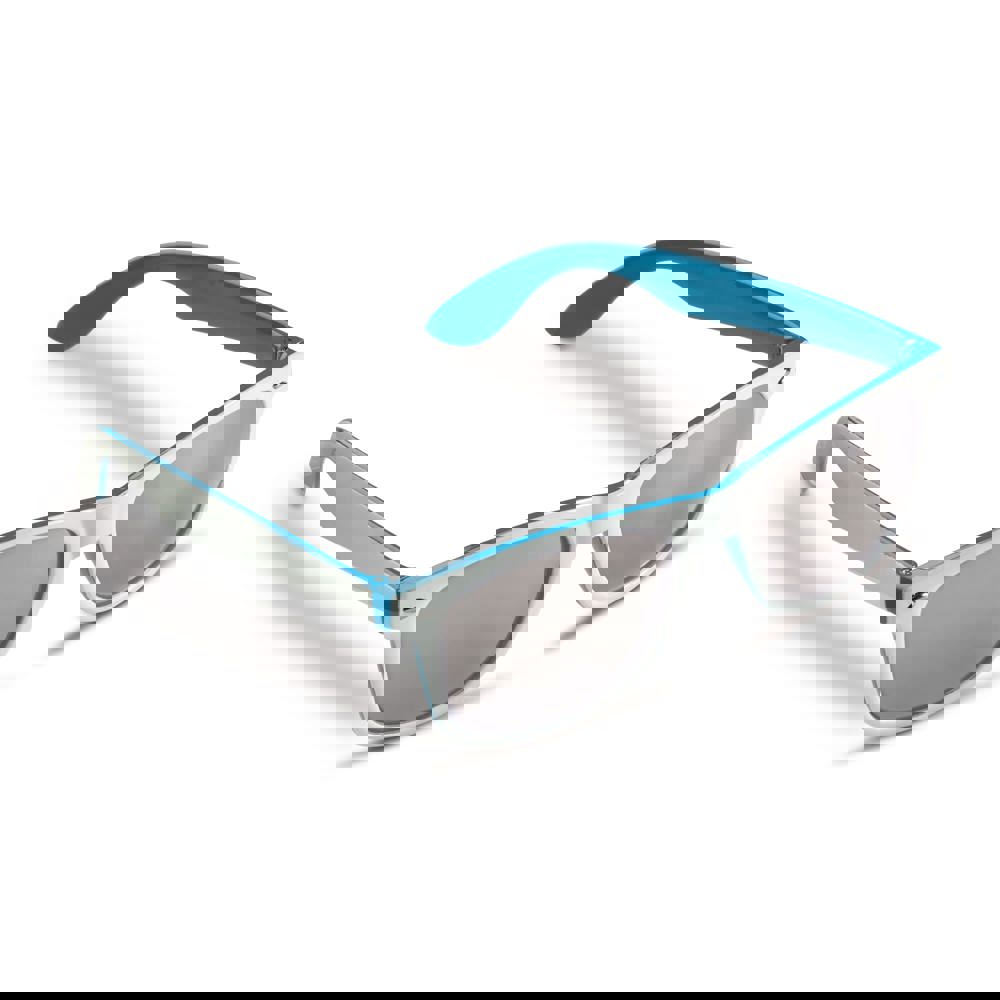 Sonnenbrille Jeffrey, zweifarbig UV400 - Weiss / Blau