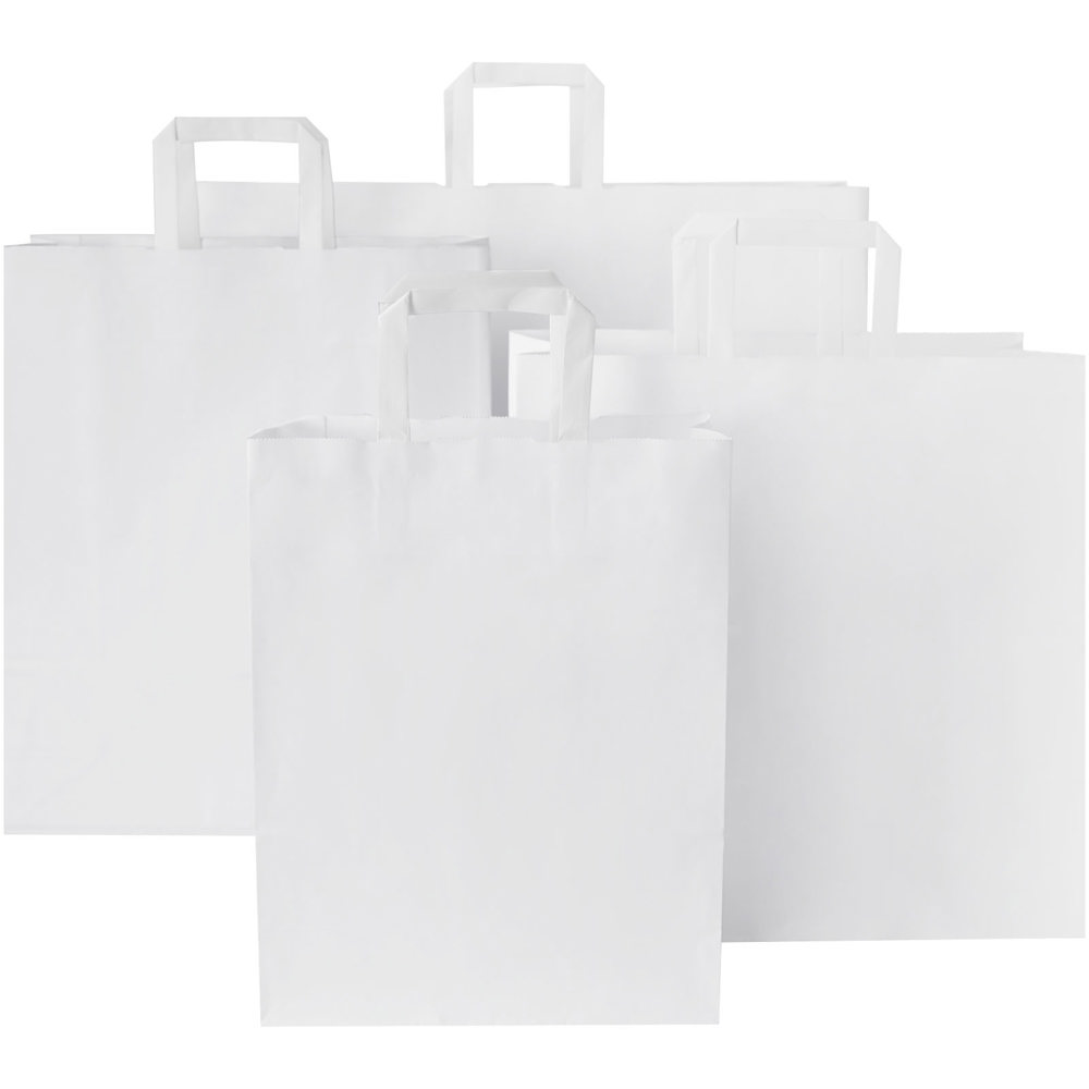 Kraftpapiertasche 80-90 g/m² mit flachen Griffen – 25 × 11 × 31 cm