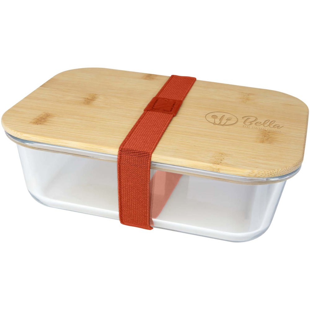 Roby 1000 ml Glas Lunchbox mit Bambusdeckel