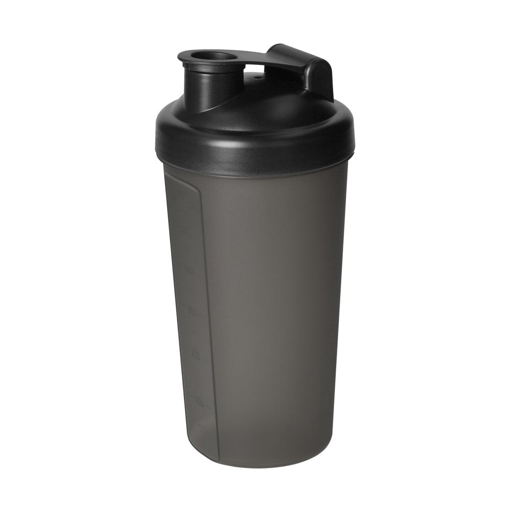 Shaker "Protein", 0,60 l - schwarz/transluzent-grau