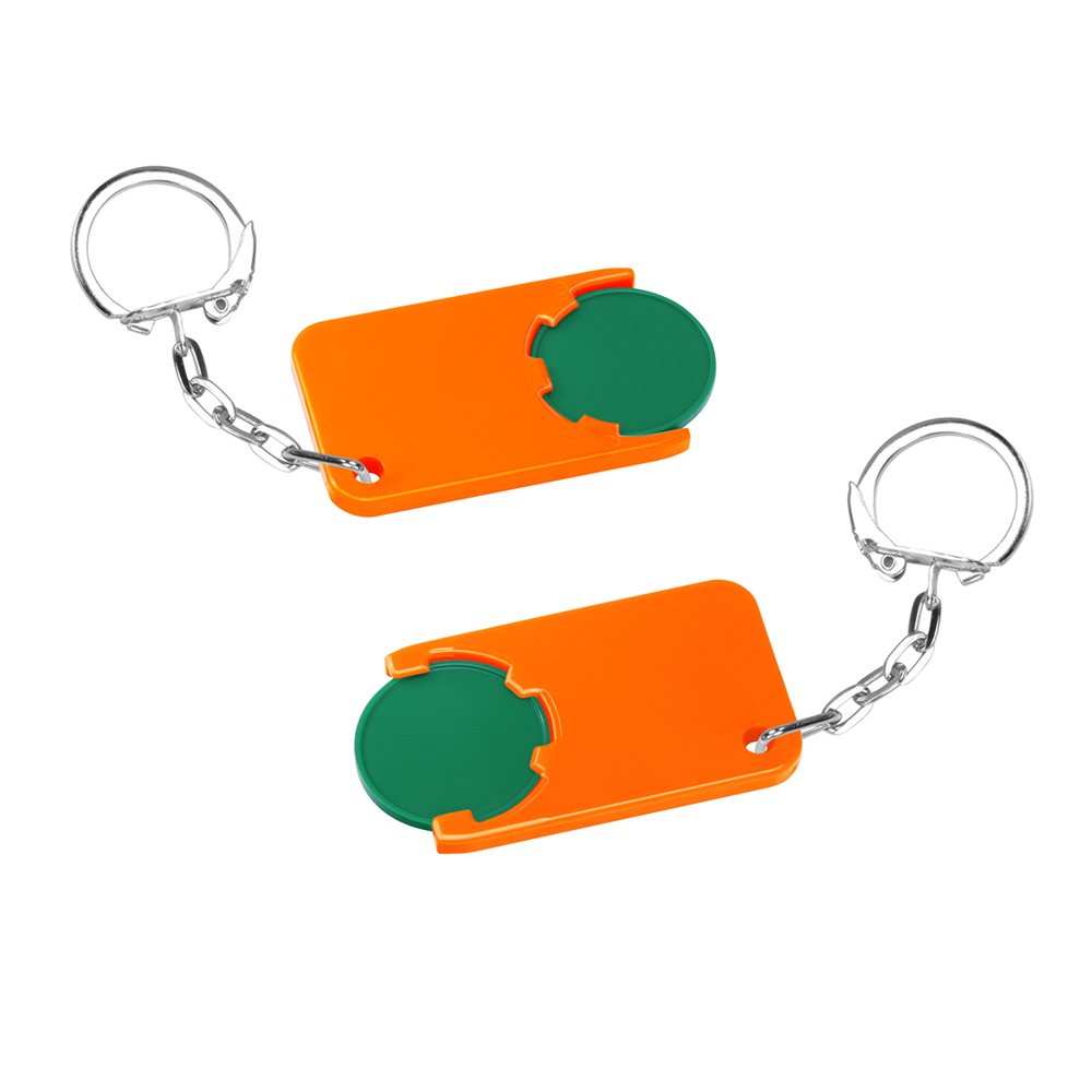 Chiphalter mit 1€-Chip "Beta" - grün/orange