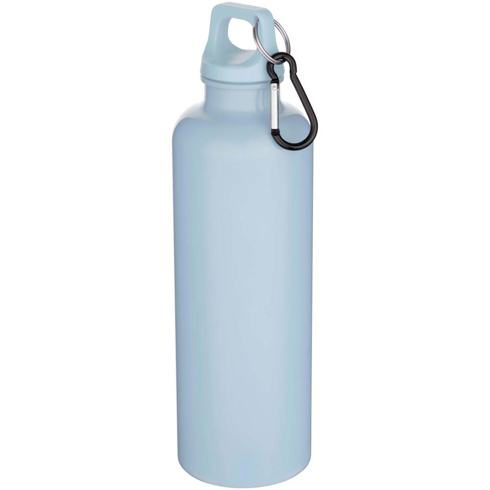 Oregon 750 ml einfarbige RS-zertifizierte Wasserflasche aus recyceltem Kunststoff mit Karabinerhaken - wolkenblau