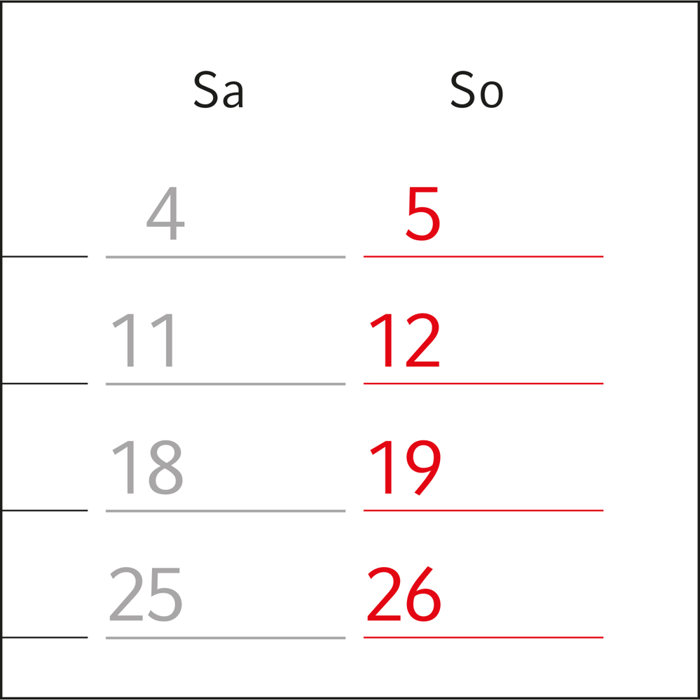 Personalisierter Bildkalender MagicPix Table Hoch
