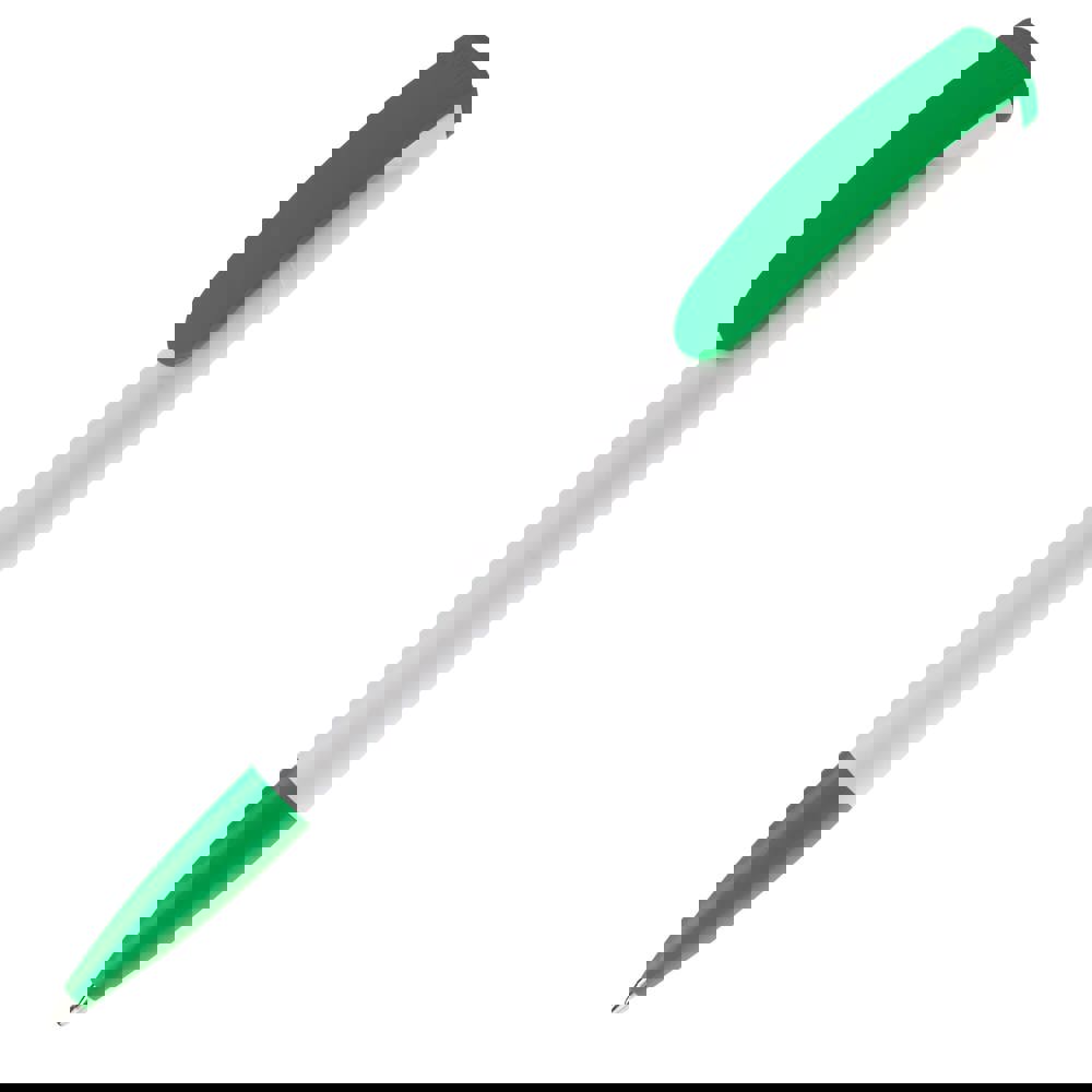 Kugelschreiber Deniro Hardcolour - Weiss / Grün