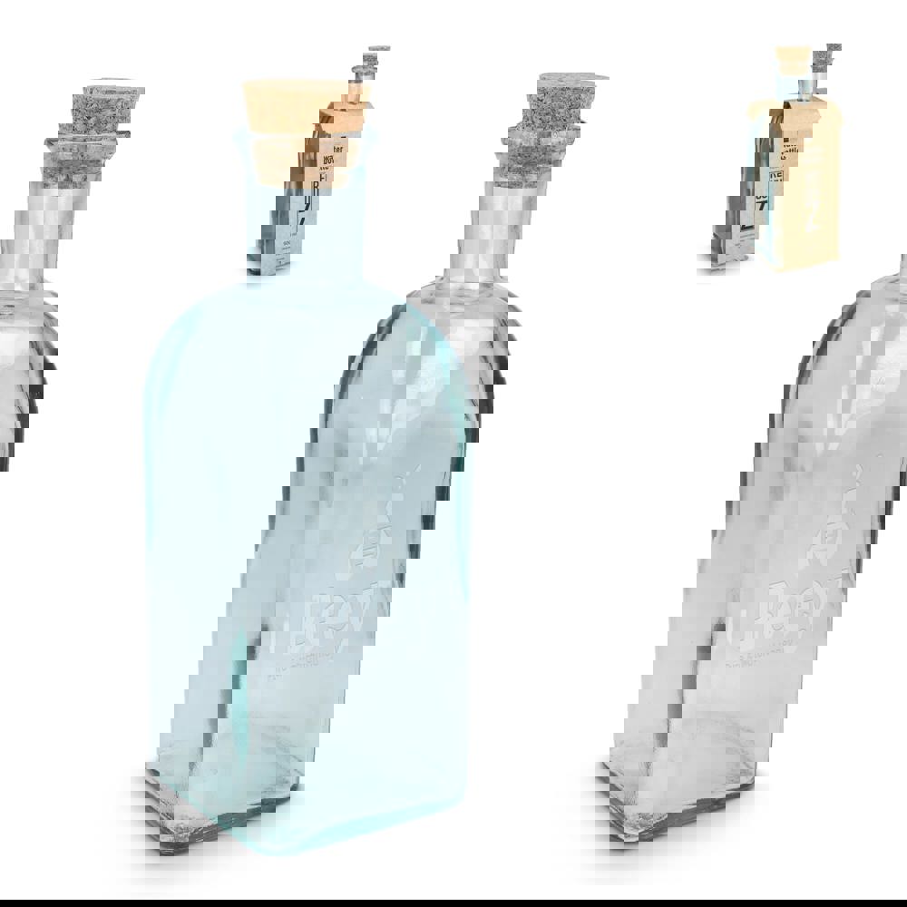 InSideOut Square Recycelte Glaswasserflasche ReuuZ mit Korkverschluss 500ml