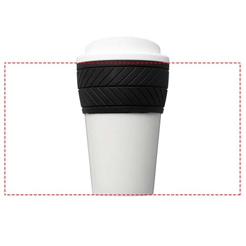 Brite-Americano® 350 ml Isolierbecher mit Schutzring Reifen-Design