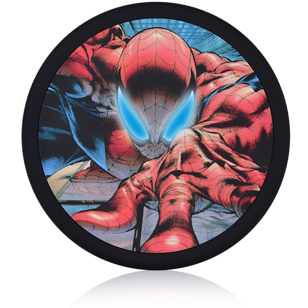 LED-logo QI-Ladestation 10 Watt - Schwarz mit LED blau