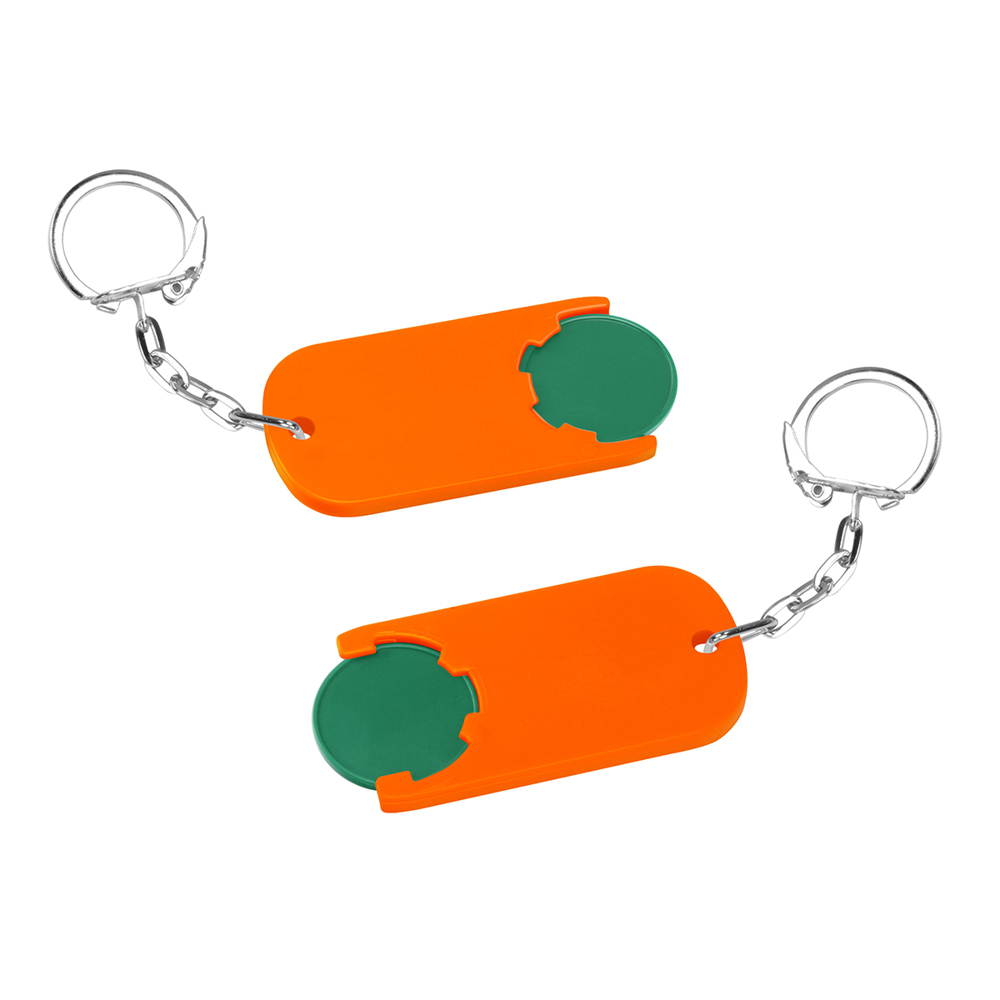 Chiphalter mit 1€-Chip "Alpha" - grün/orange