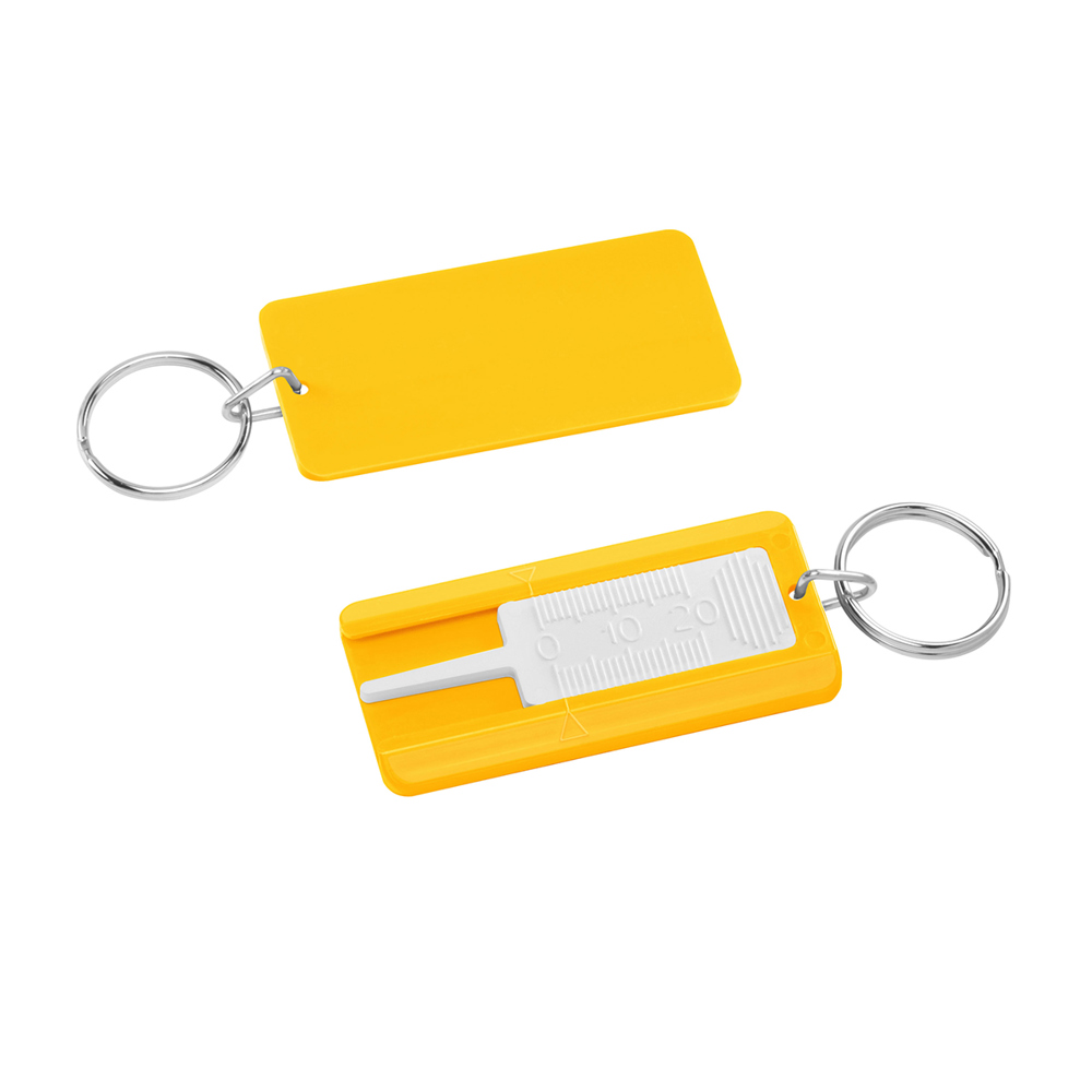 Reifenprofiltiefenmesser - weiß/gelb