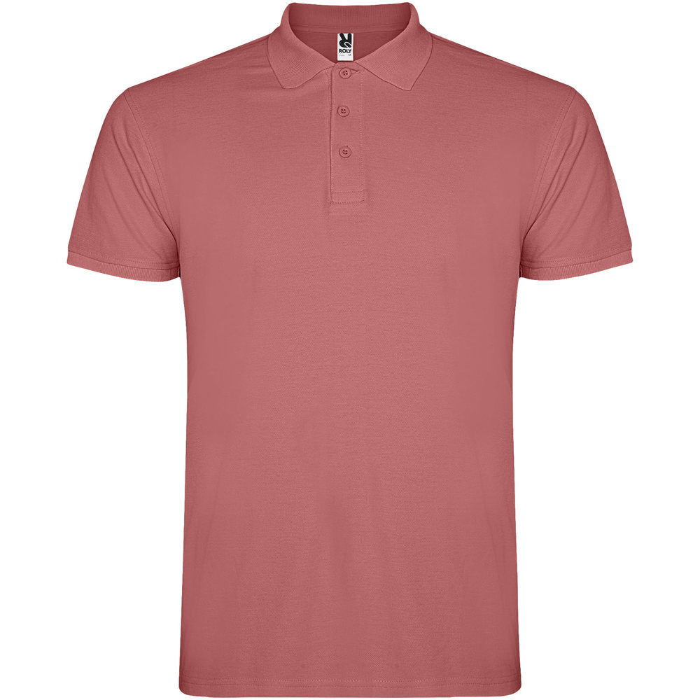 Star Poloshirt für Herren - chrysanthemenrot